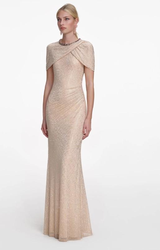 lungo fullcristal mantellina RS26-502X-CH CHAMAGNE SELF-PORTRAIT