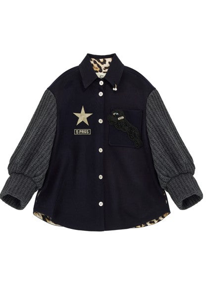 blu navy maniche maglia