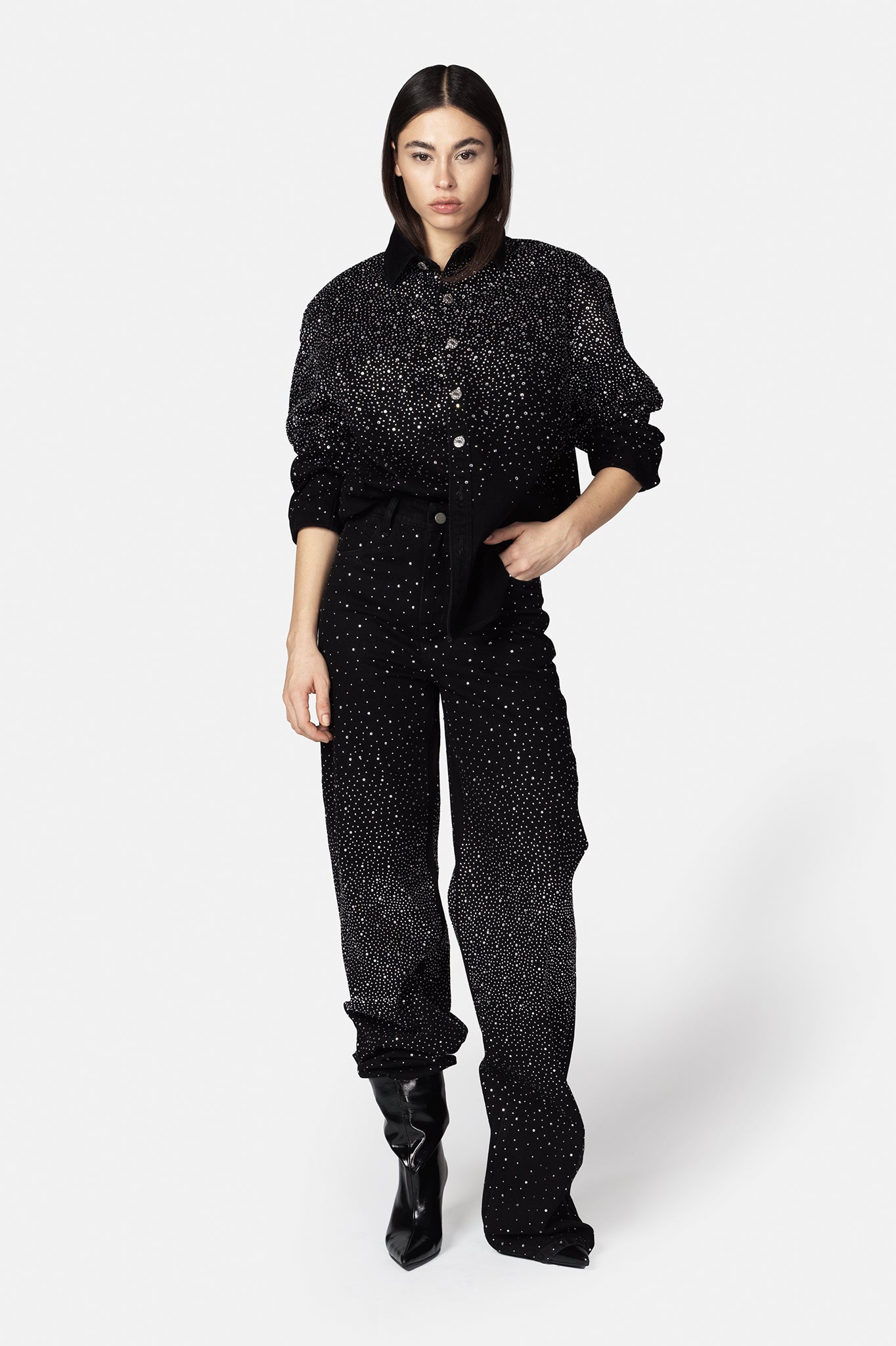  ANSER CAMICIA NERO/ARGENTO TWENTY FOURHAITCH 