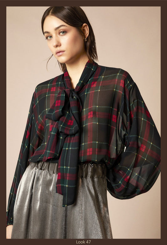  SK4108 TARTAN BLU SHIRTAPORTER 