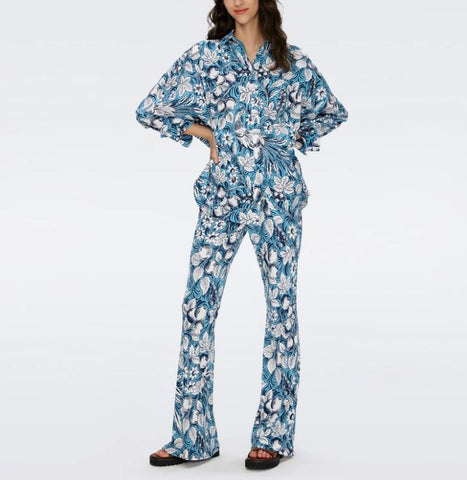 DIANE VON FURSTENBERG BROOKLYN PANTSBIRD OF PARADISE IVORY