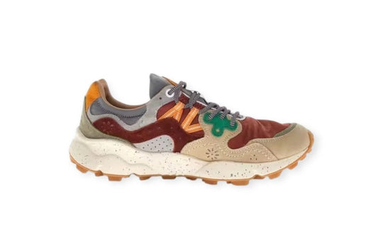  2C49 LIGHT BEIGE RUST GREY FLOWER MOUNTAIN 
