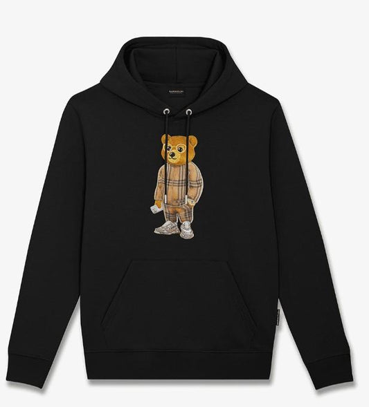  FIL148-HOOD EMBROIDERED BLACK BARON FILOU 