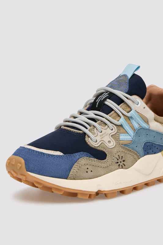  3C11 NAVY BLUE+KAKI FLOWER MOUNTAIN 