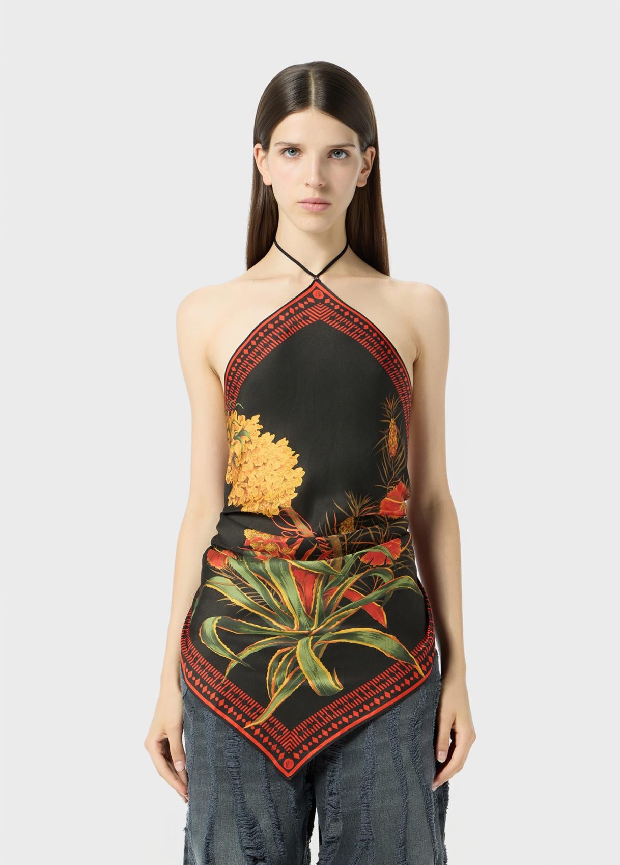  P622C438A F9904 BLACK/FLAME ORANGE BLUMARINE 