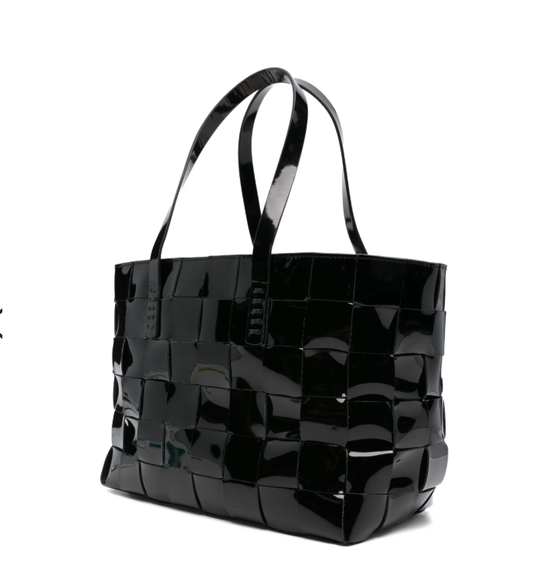 japan tote box wawe basket 8151P PATENT BLACK DRAGON 