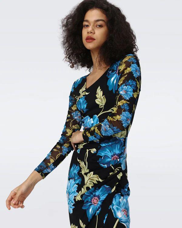 DORINDA DRESSHENDRIX FLORAL DARK TEAL