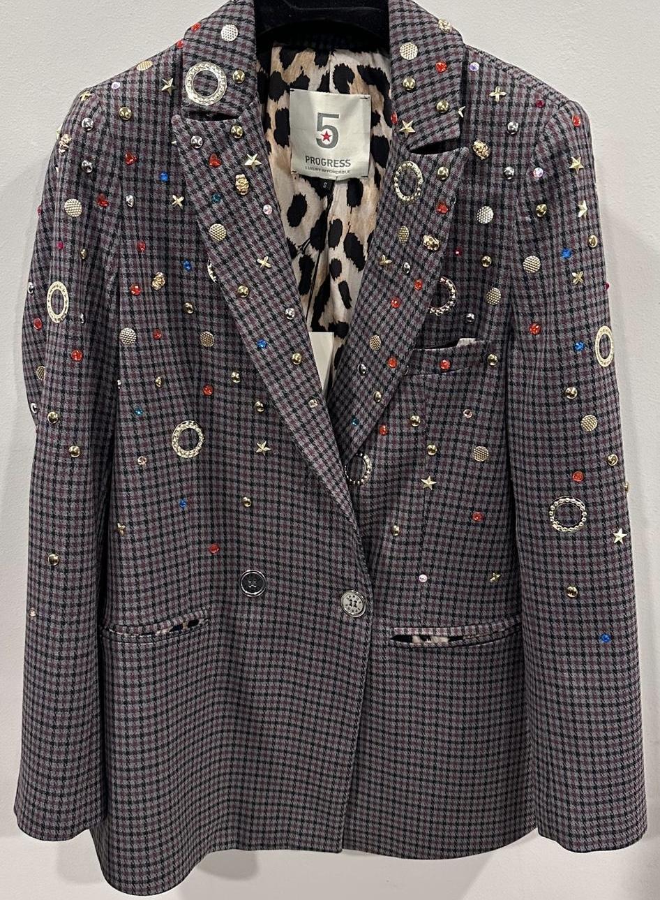 tartan grey borchie