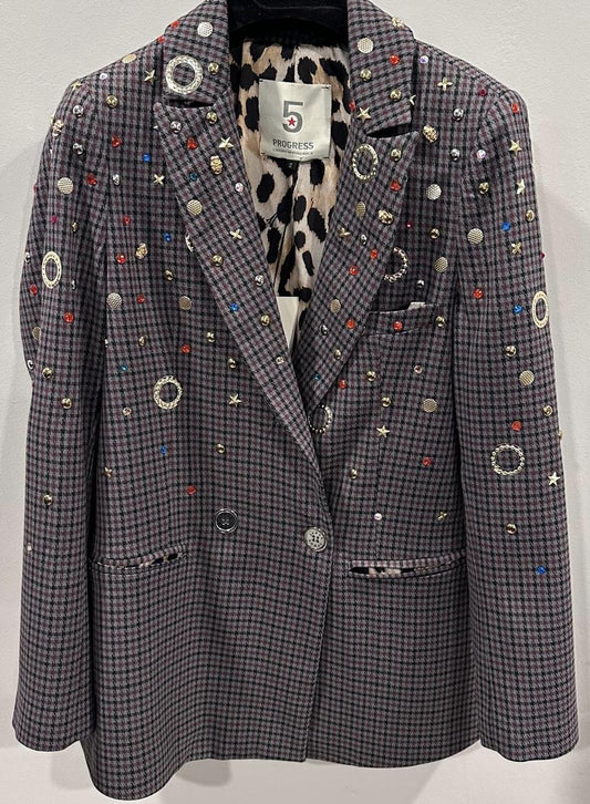 tartan grey borchie