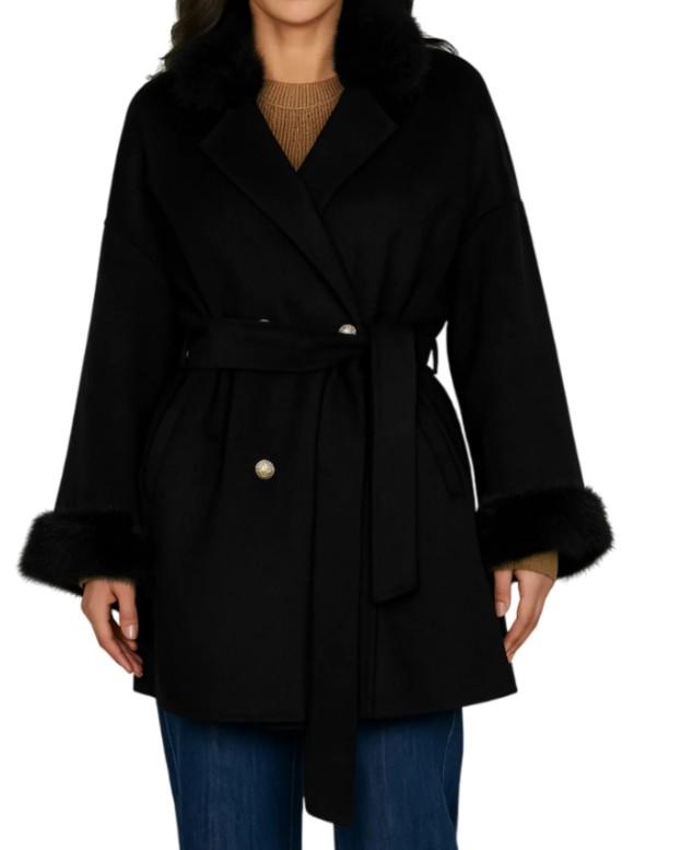 cintura bordi ecopelo doppiopetto VEXAT BLACK RELISH 