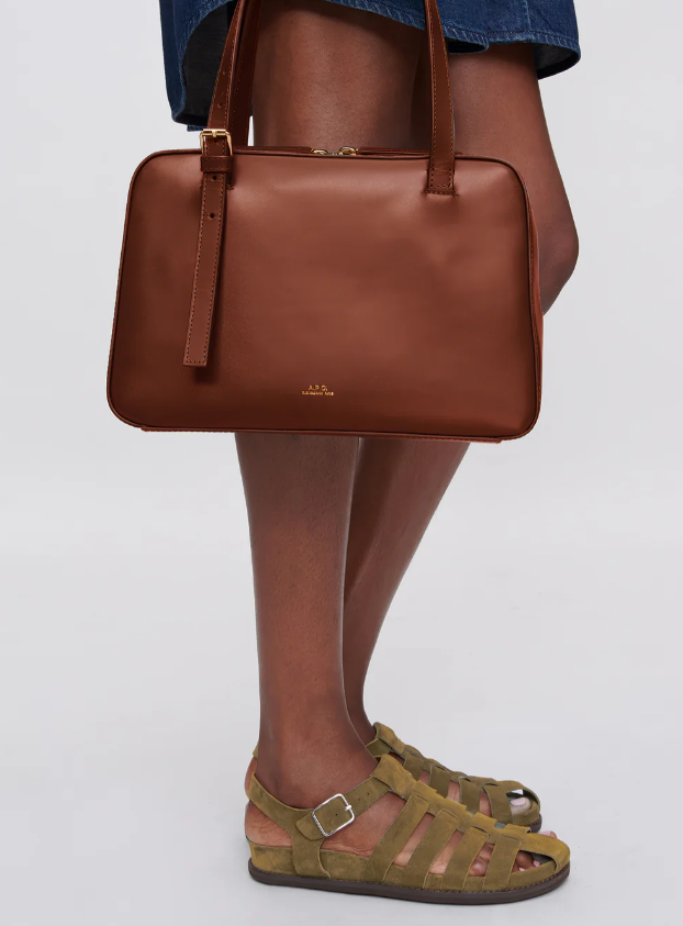 2 manici SAC VIRGINIE BOX CAD HAZELNUT A.P.C. 