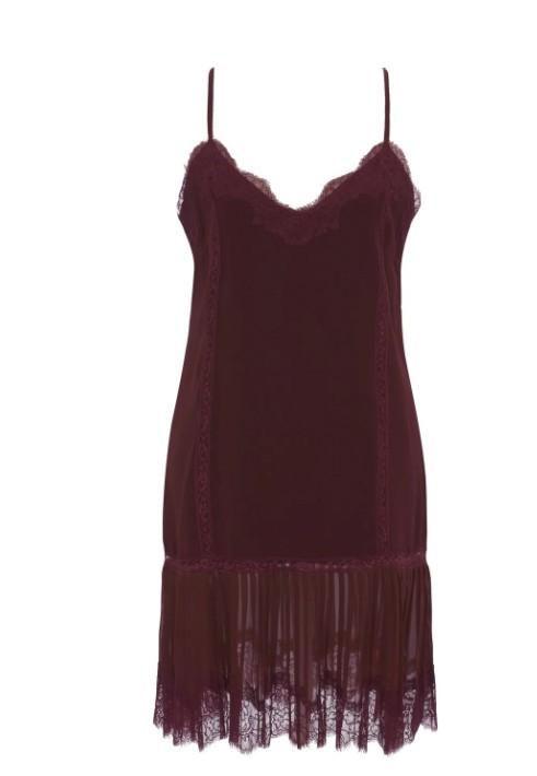 plated dress corto GH9024 BURGUNDY GOLD HAWK 