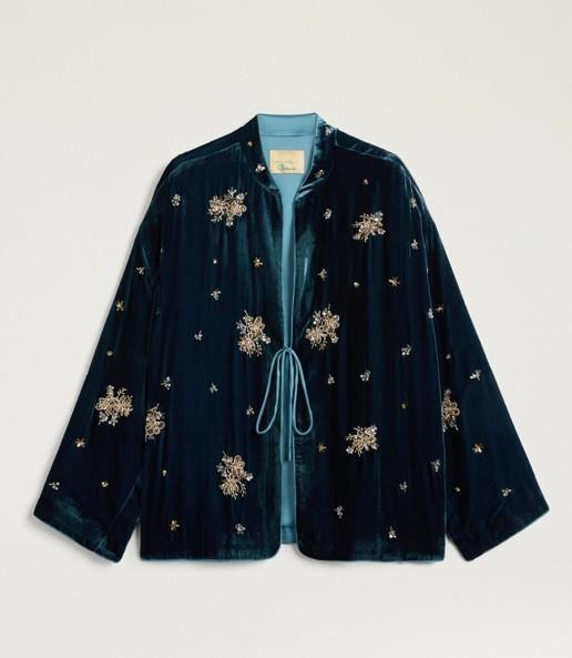 velluto ricami perline a mano OPERA MO030780 MOMONÌ 