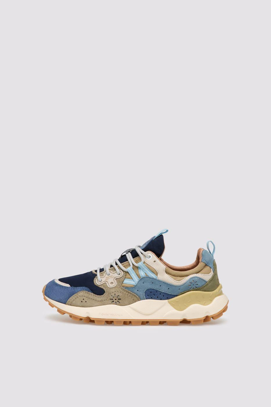  3C11 NAVY BLUE+KAKI FLOWER MOUNTAIN 