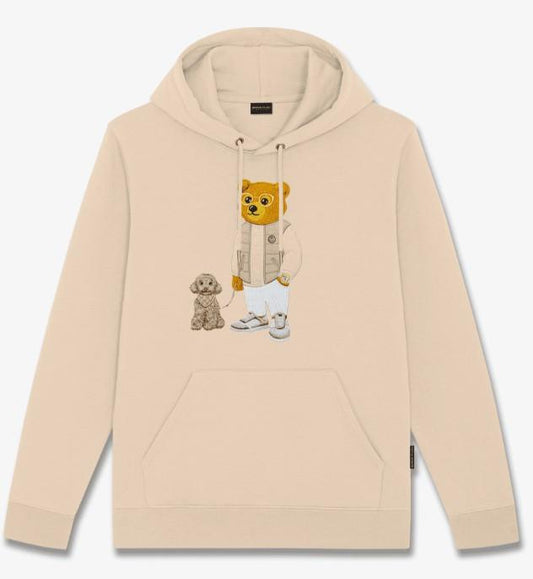  FIL150-HOOD EMBROIDERED SAND BROWN BARON FILOU 