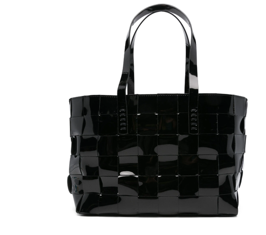 japan tote box wawe basket 8151P PATENT BLACK DRAGON 
