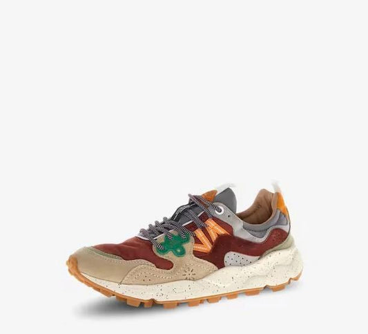  2C49 LIGHT BEIGE RUST GREY FLOWER MOUNTAIN 