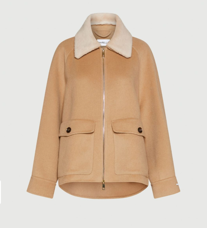 zip collo staccabile 70/30 misto lana GETTONE 001 MARELLA 
