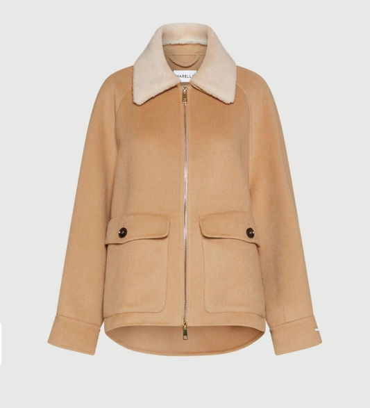 zip collo staccabile 70/30 misto lana GETTONE 001 MARELLA 